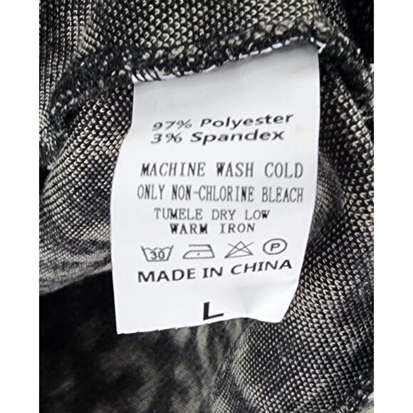 The ZigZag Stripe Sweater Womens Large Black Leopard Sequin Momcore Pullover - Picture 10 of 10